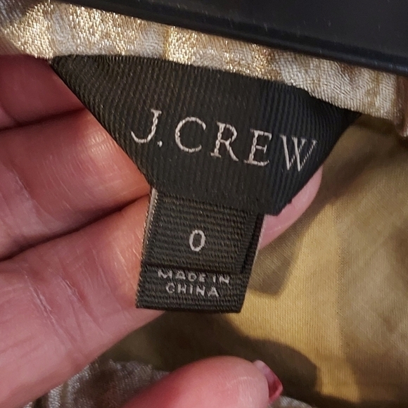 J.Crew size 0 gold shimmer lounge pant - Picture 2 of 10